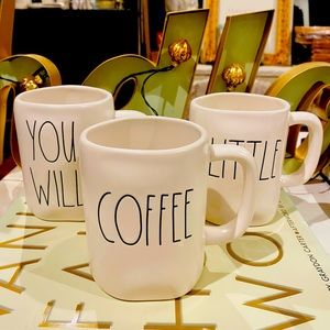 Set of 3 New Rae Dunn coffee mugs